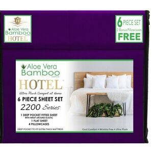 Aloe vera bamboo hotel sheet king size.